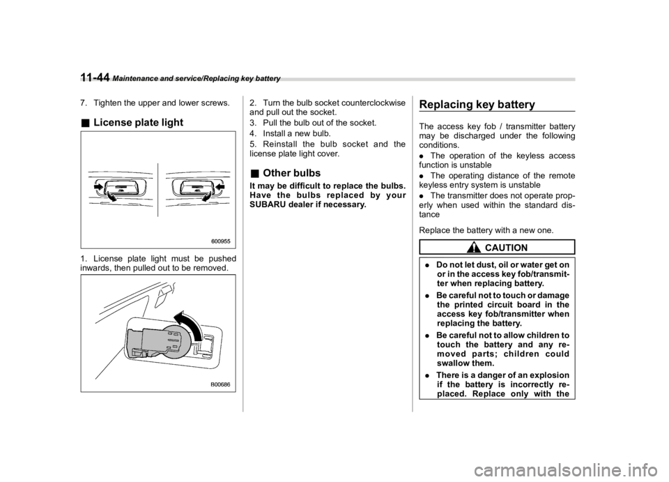 SUBARU FORESTER 2018  Owners Manual  
������� 

|&(�/�Q�F�G�N ��#�����$���$� ��&�+�6��&��������� 
�� �7�L�J�K�W�H�Q �W�K�H�X�S�S�H�U �D�Q�G�O�R�Z�H�U �V�F�U�H�Z�V� 
& �/�L�F�H�Q�V�H �S�O�D�W�H�O�L�J�K�W 
�6�