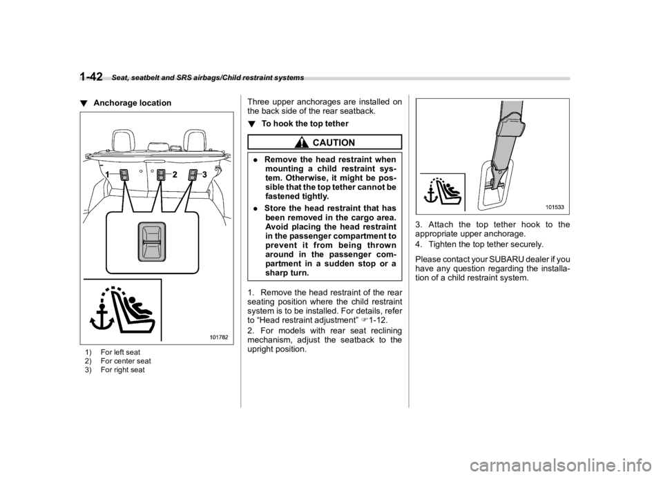 SUBARU FORESTER 2018  Owners Manual  
������ 

|&(�/�Q�F�G�N ��#�����$���$� ��&�+�6��&��������� 
! �$�Q�F�K�R�U�D�J�H �O�R�F�D�W�L�R�Q 
�6���$�*���� 
�� �)�R�U�O�H�I�W�V�H�D�W
�� �)�R�U�F�H�Q�W�H�U �V�