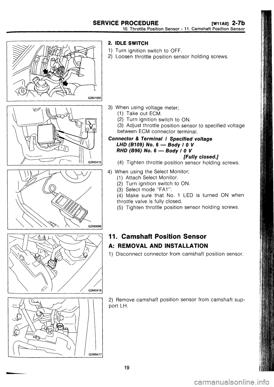 SUBARU IMPREZA 1996  Service Repair Manual 
