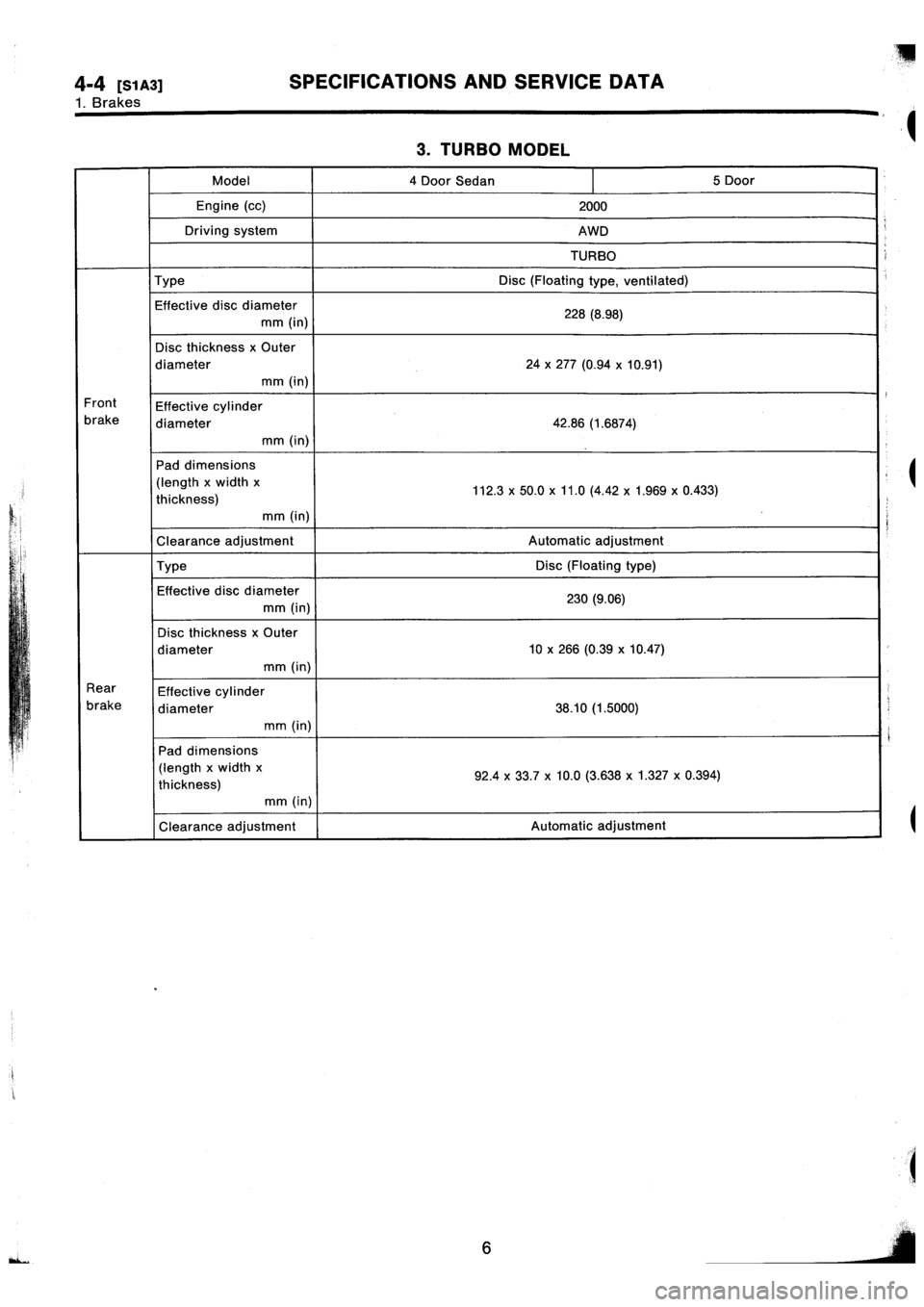 SUBARU IMPREZA 1996  Service Repair Manual 