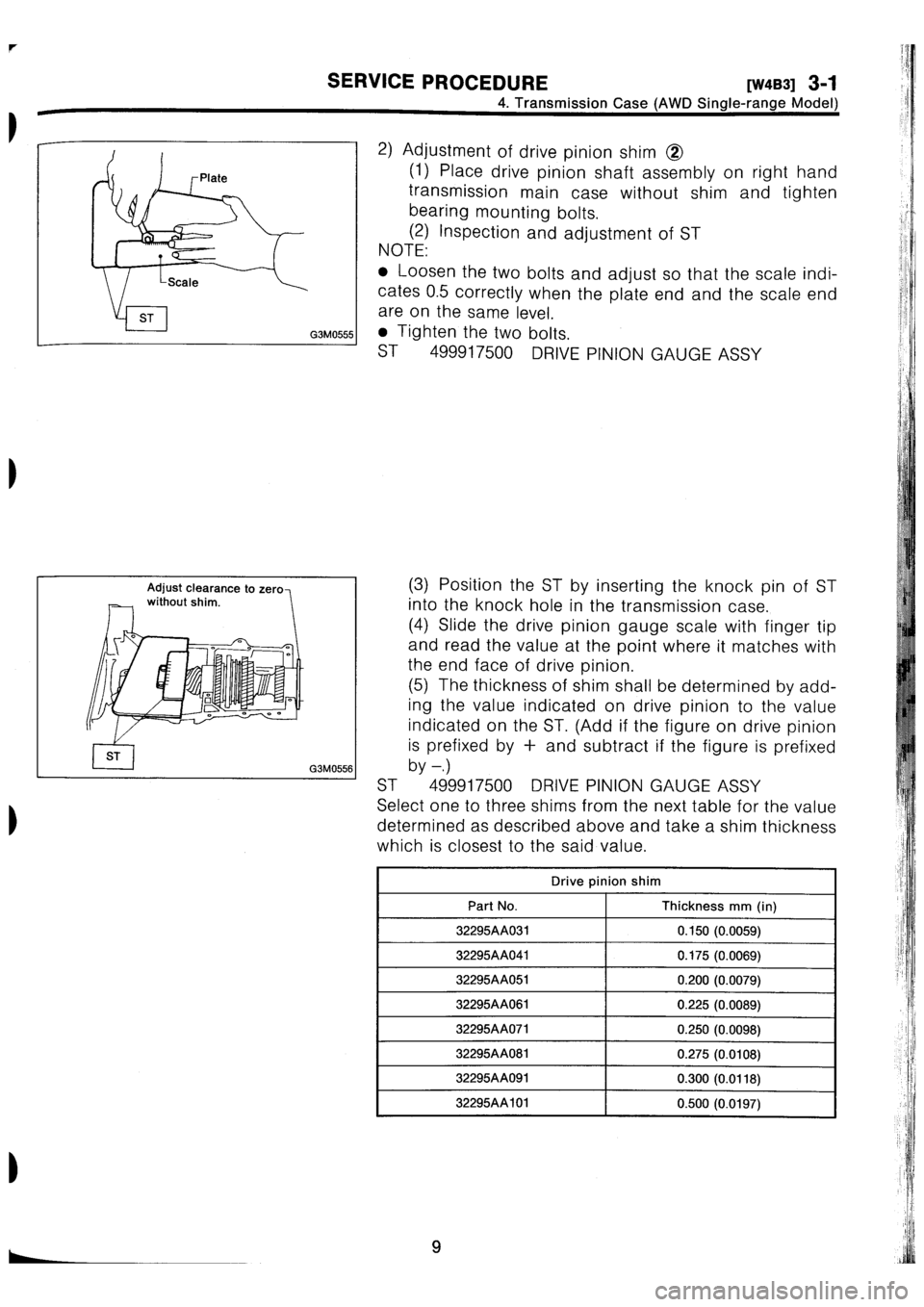 SUBARU IMPREZA 1996  Service Repair Manual 