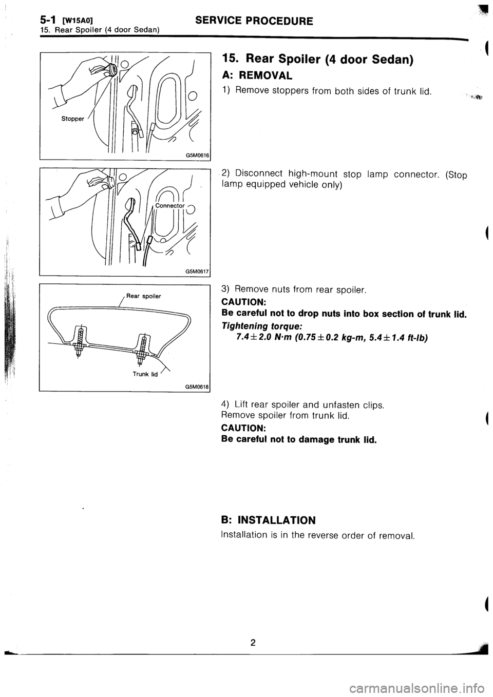 SUBARU IMPREZA 1996  Service Repair Manual 