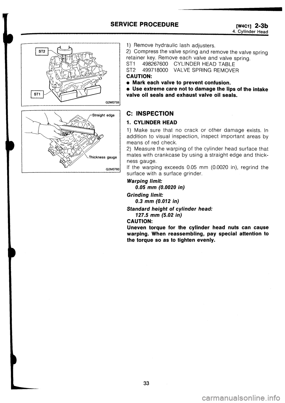 SUBARU IMPREZA 1993  Workshop Manual 