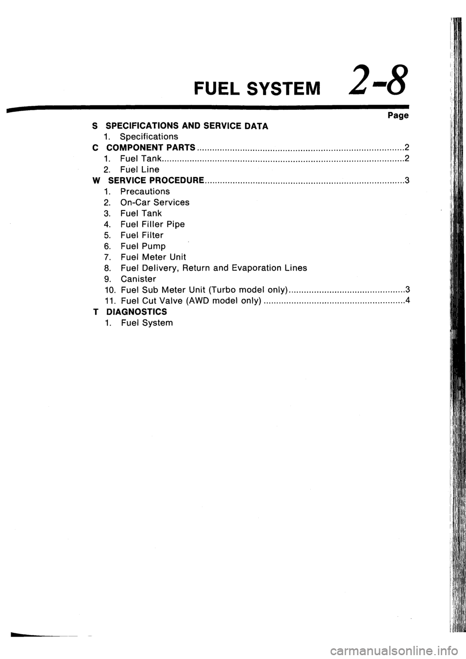 SUBARU IMPREZA 1993  Workshop Manual 