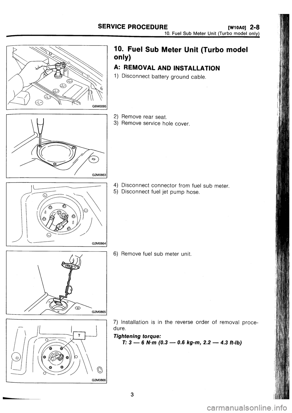 SUBARU IMPREZA 1993  Workshop Manual 