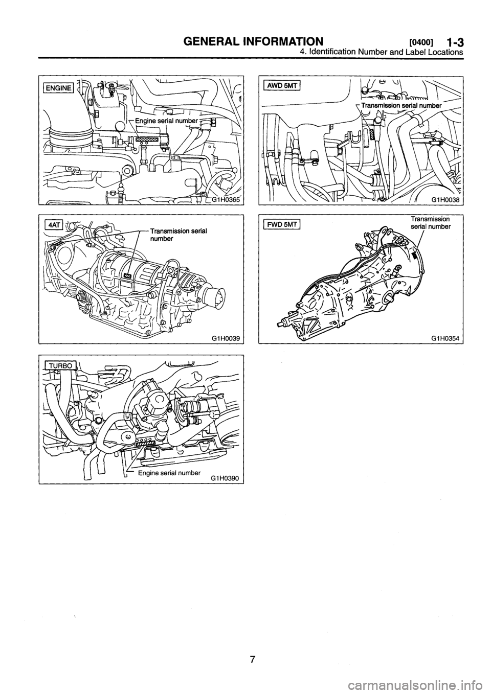 SUBARU IMPREZA 1993  Workshop Manual 