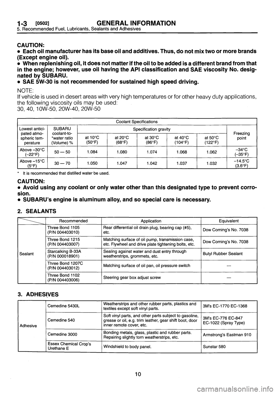 SUBARU IMPREZA 1993  Workshop Manual 