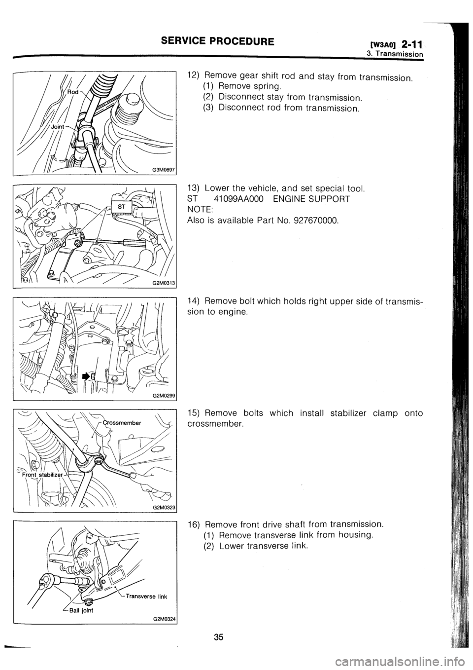 SUBARU IMPREZA 1993  Workshop Manual 
