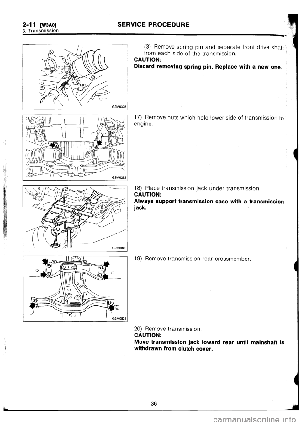 SUBARU IMPREZA 1993  Workshop Manual 