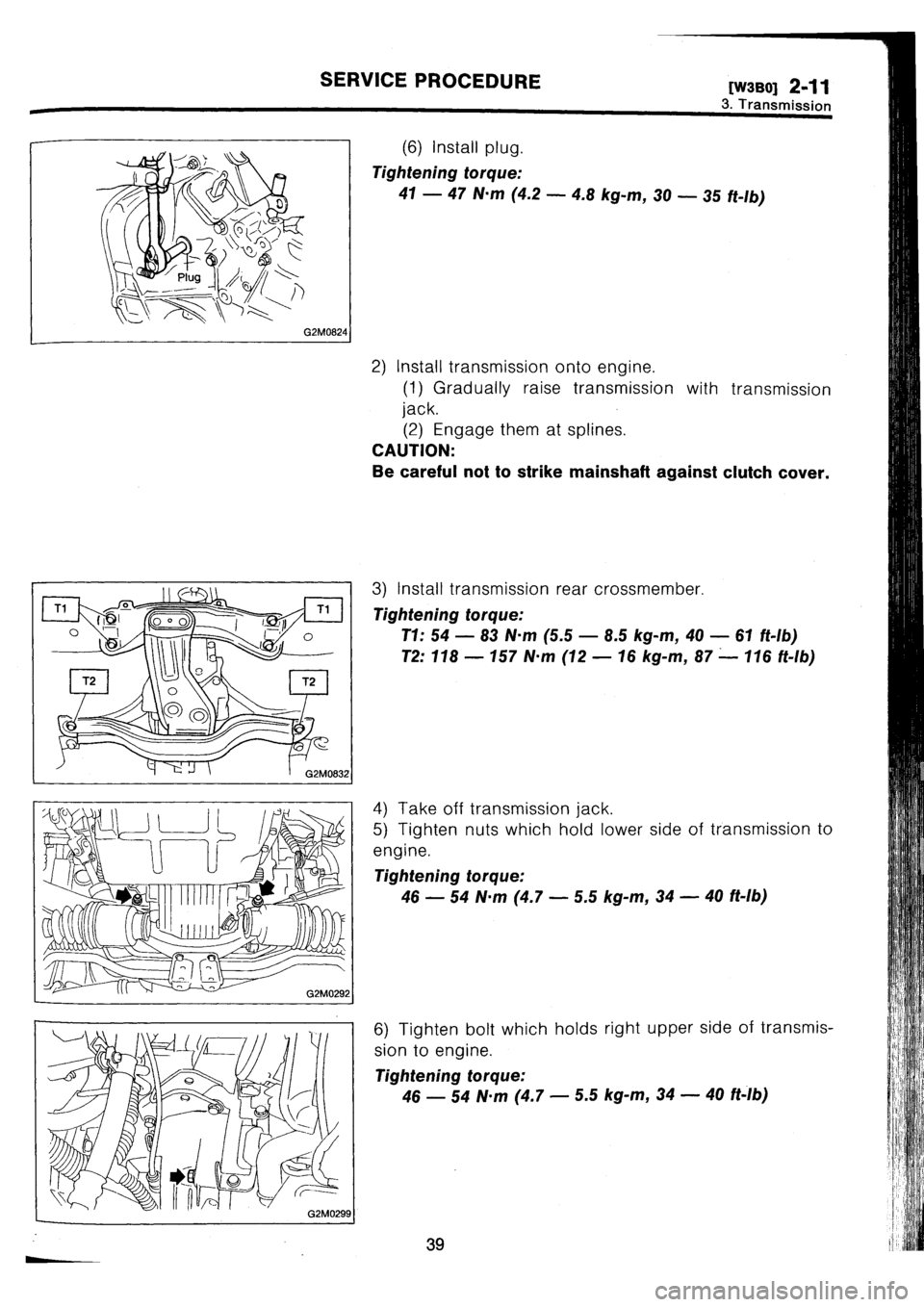 SUBARU IMPREZA 1993  Workshop Manual 