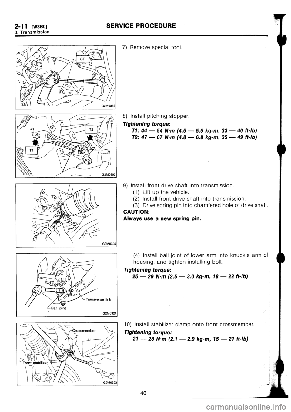 SUBARU IMPREZA 1993  Workshop Manual 
