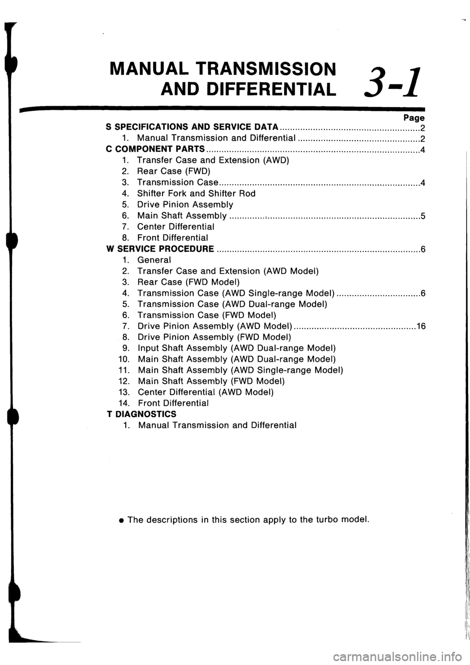 SUBARU IMPREZA 1993  Workshop Manual 