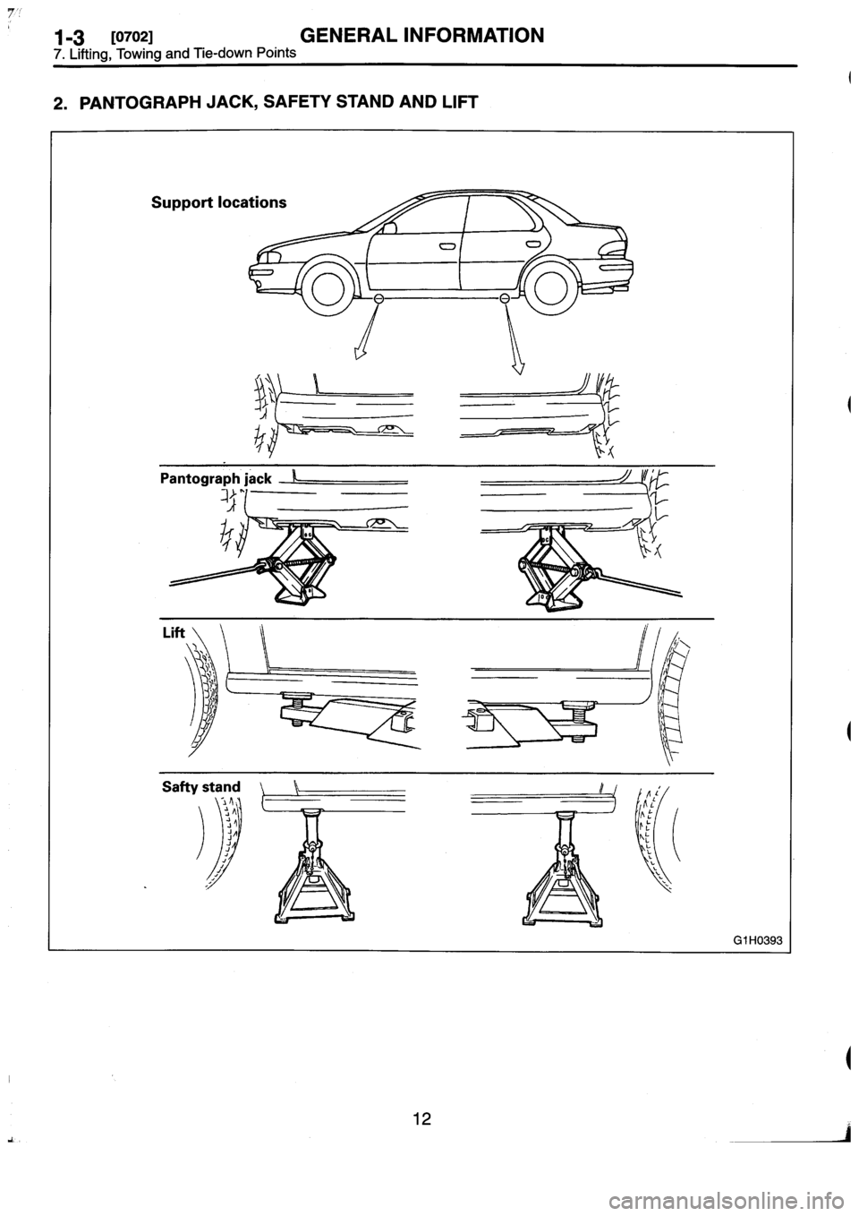 SUBARU IMPREZA 1993  Workshop Manual 