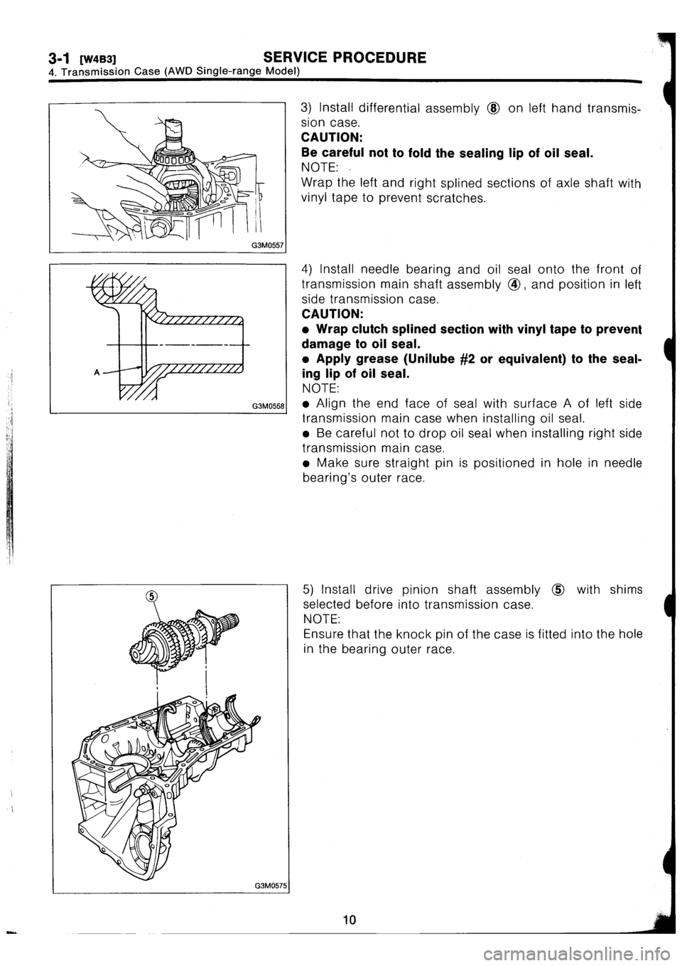 SUBARU IMPREZA 1993  Workshop Manual 
