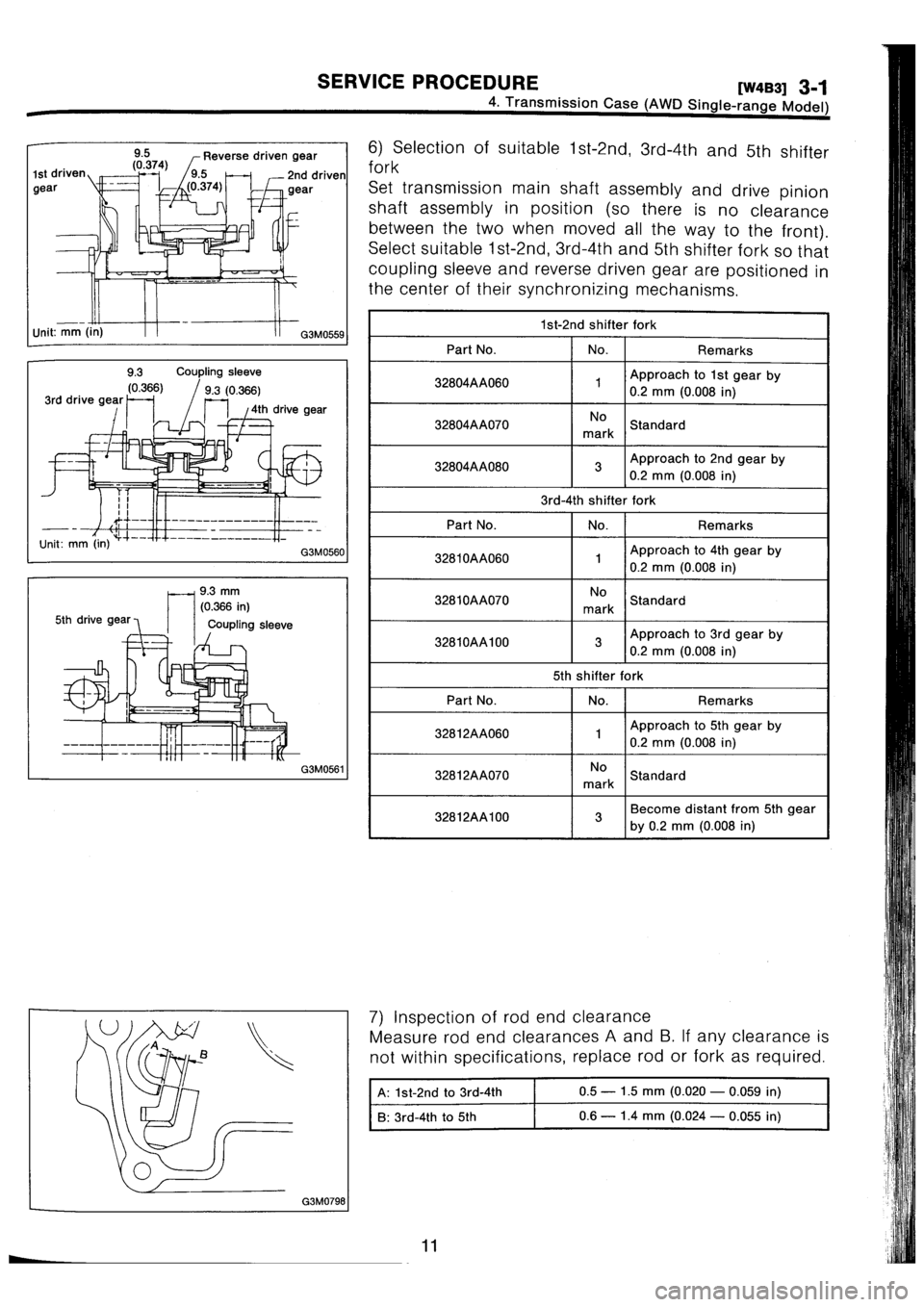 SUBARU IMPREZA 1993  Workshop Manual 