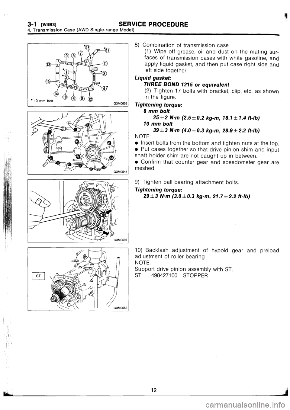 SUBARU IMPREZA 1993  Workshop Manual 