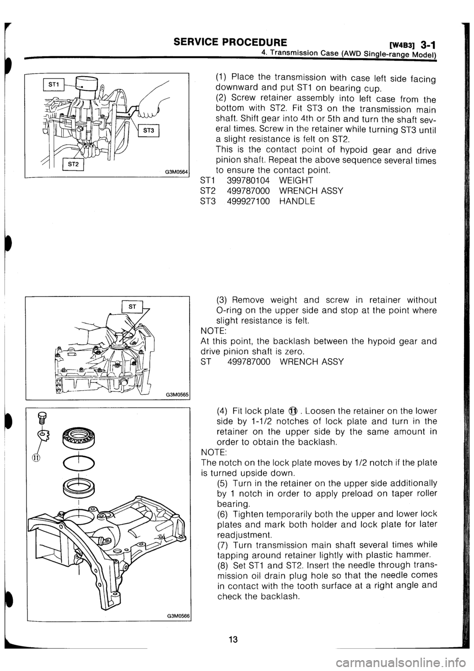 SUBARU IMPREZA 1993  Workshop Manual 