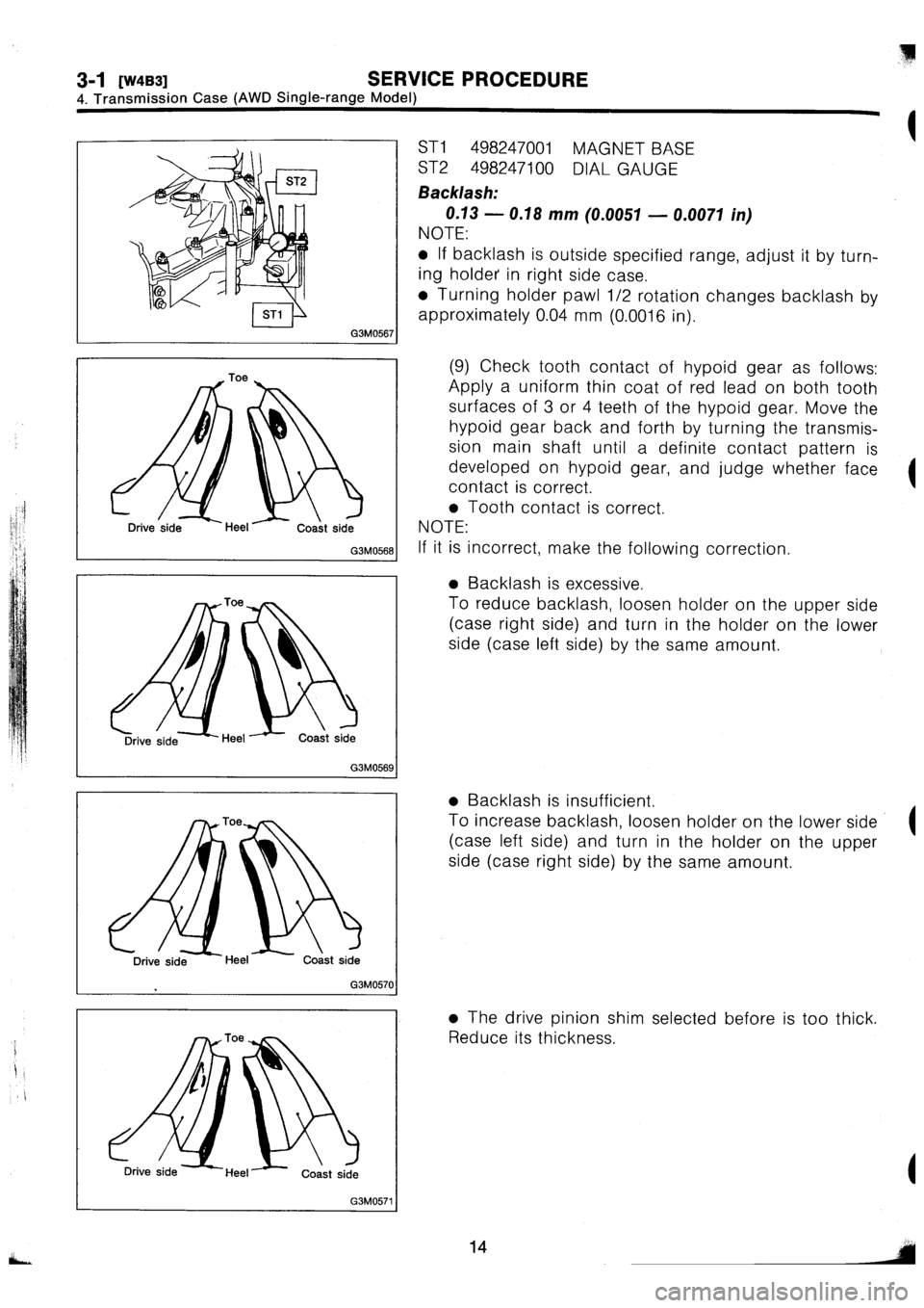 SUBARU IMPREZA 1993  Workshop Manual 