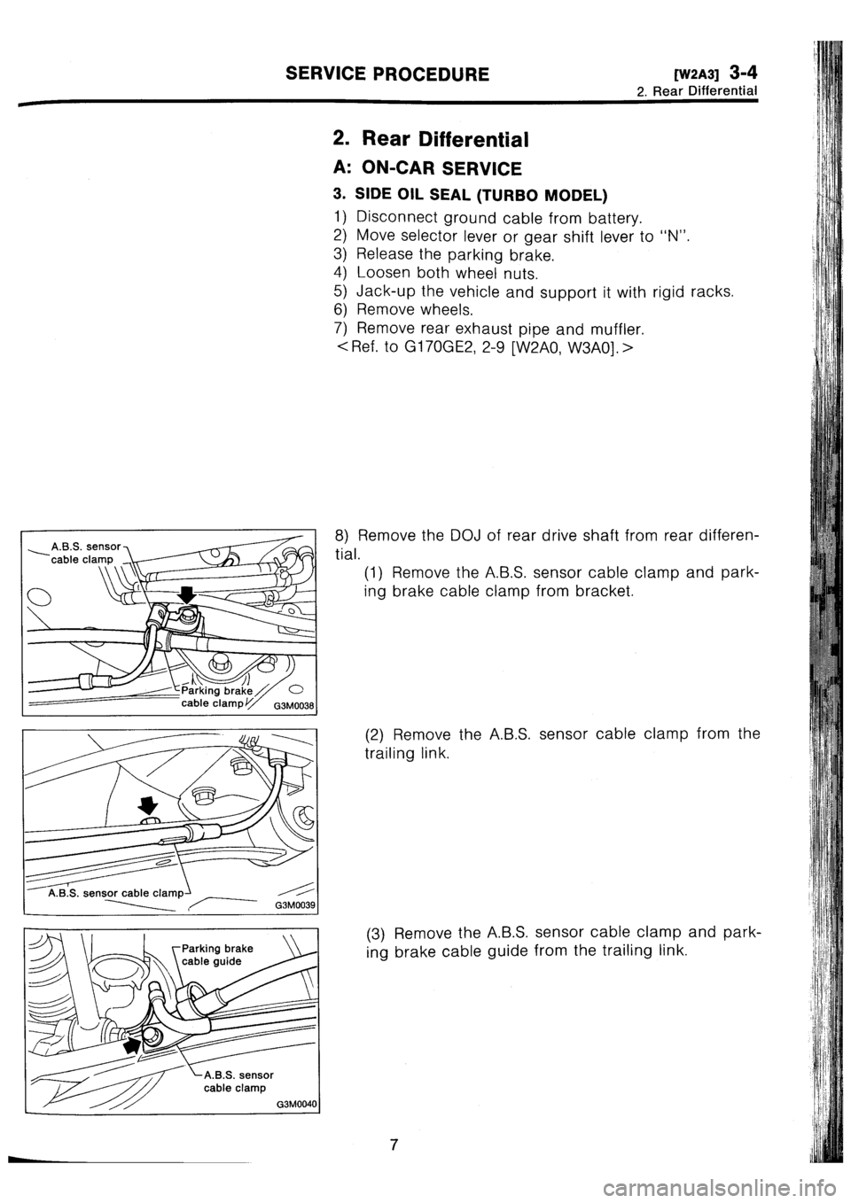 SUBARU IMPREZA 1993  Workshop Manual 