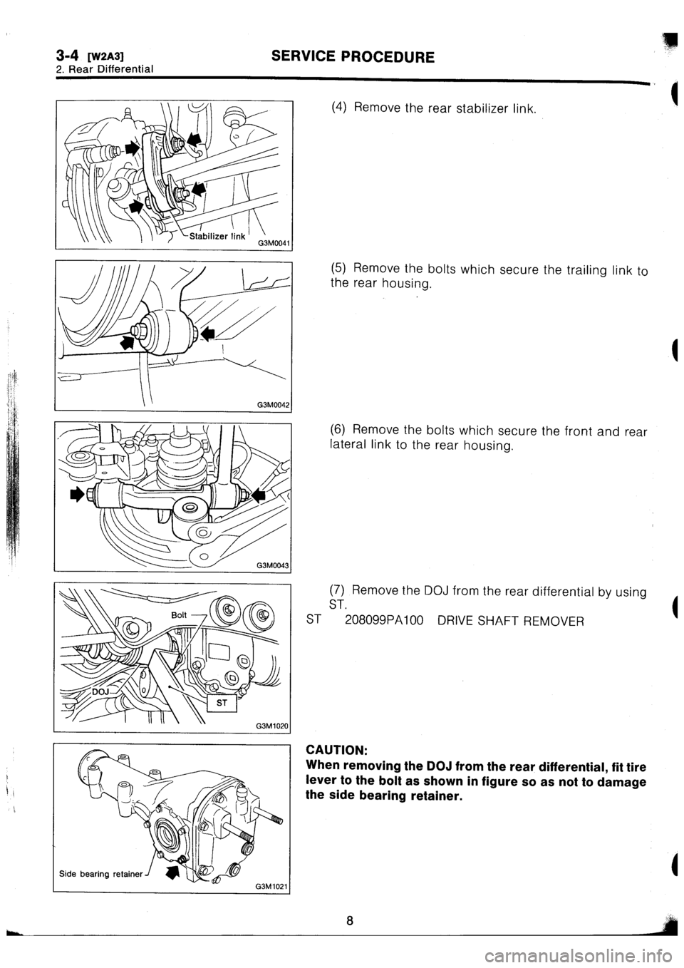 SUBARU IMPREZA 1993  Workshop Manual 