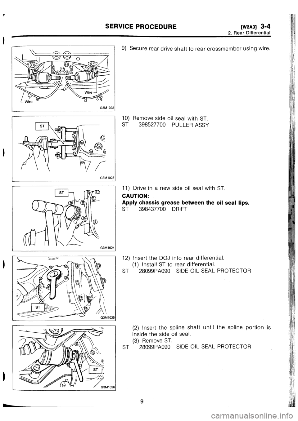 SUBARU IMPREZA 1993  Workshop Manual 