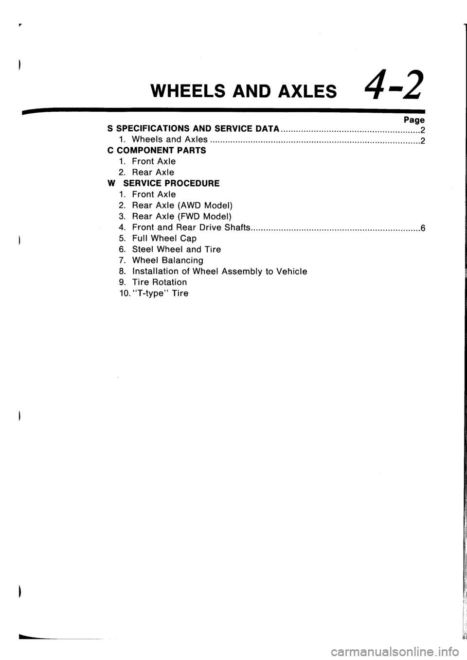 SUBARU IMPREZA 1993  Workshop Manual 