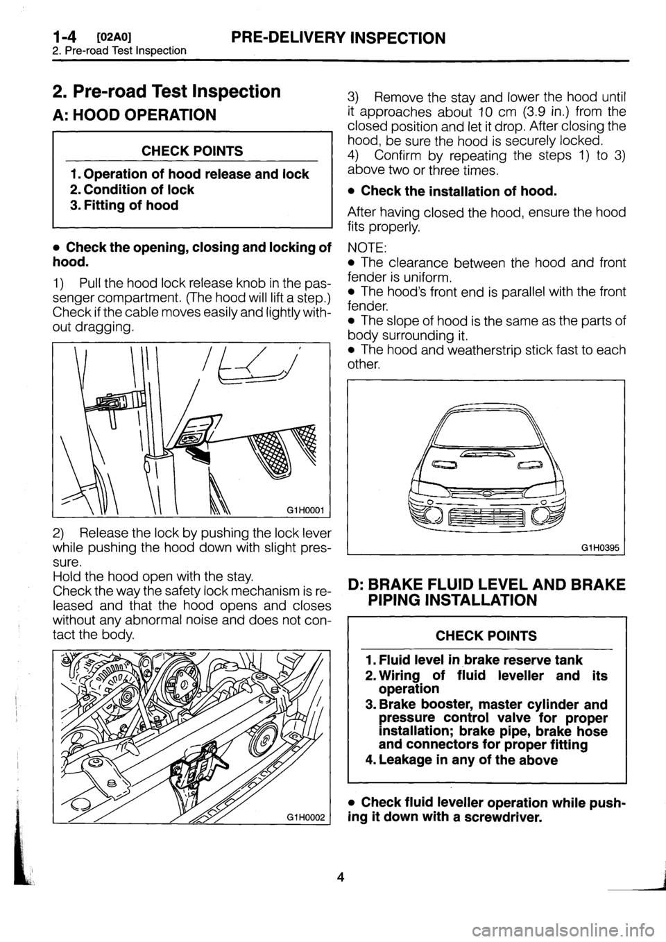 SUBARU IMPREZA 1993  Workshop Manual 
