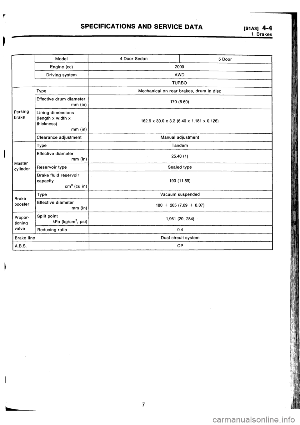 SUBARU IMPREZA 1993  Workshop Manual 