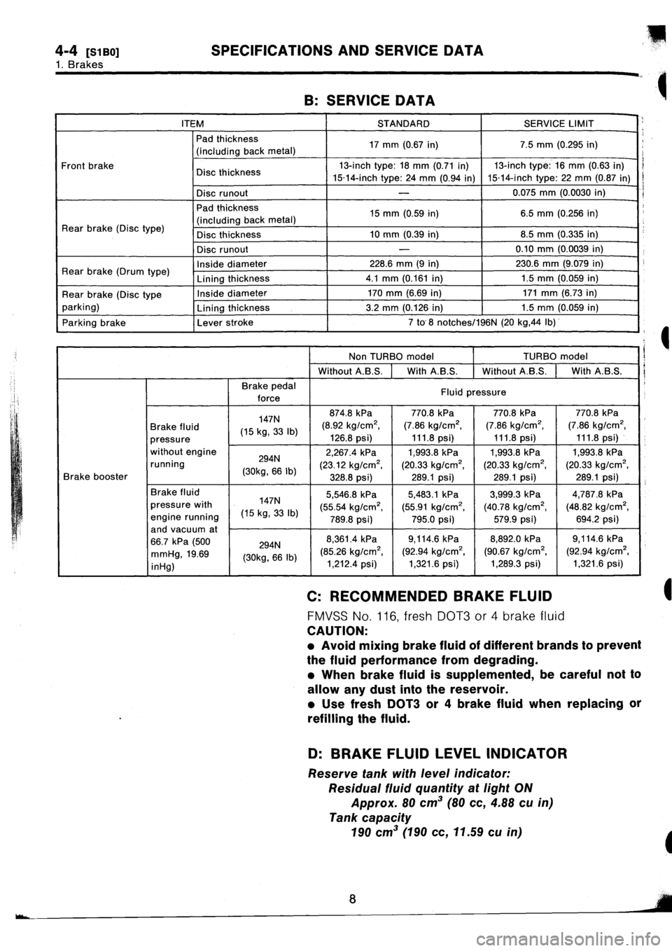 SUBARU IMPREZA 1993  Workshop Manual 