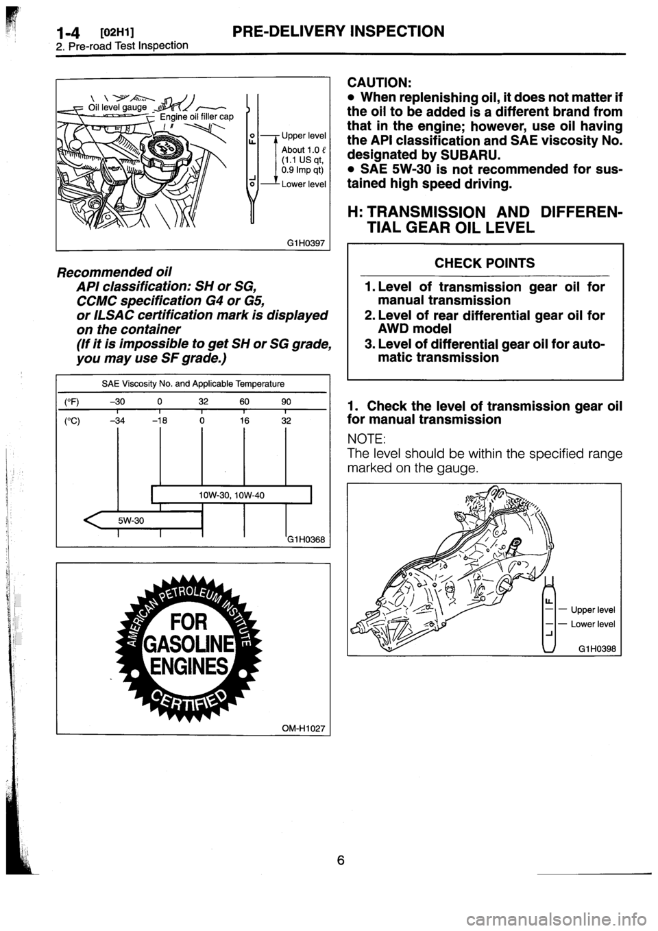 SUBARU IMPREZA 1993  Workshop Manual 