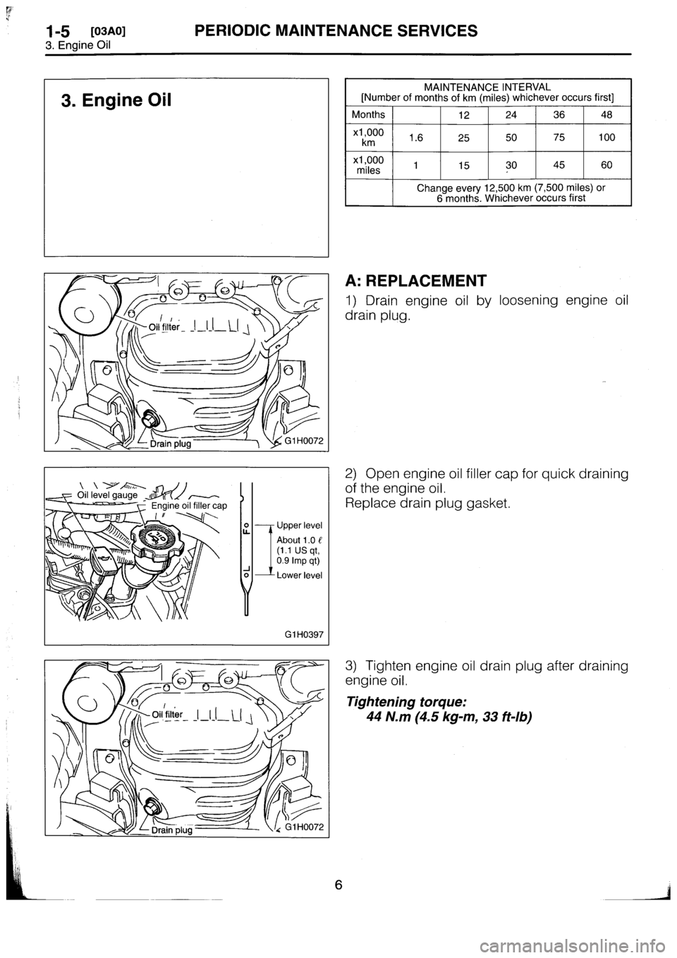 SUBARU IMPREZA 1993  Workshop Manual 