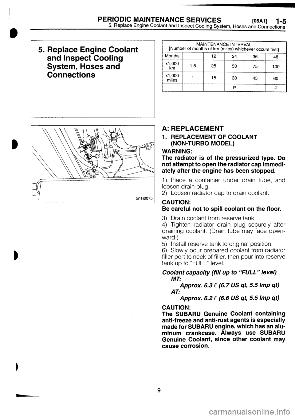 SUBARU IMPREZA 1993  Workshop Manual 