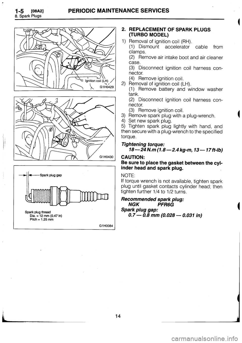 SUBARU IMPREZA 1993  Workshop Manual 