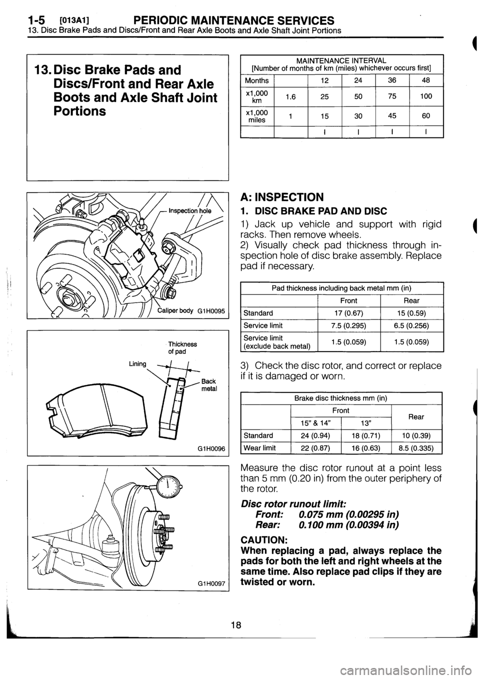 SUBARU IMPREZA 1993  Workshop Manual 