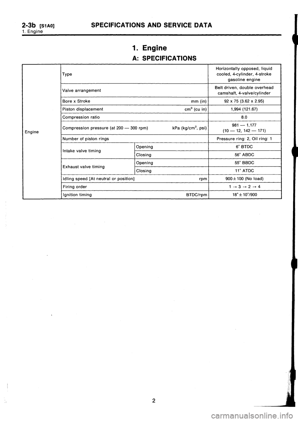 SUBARU IMPREZA 1993  Workshop Manual 