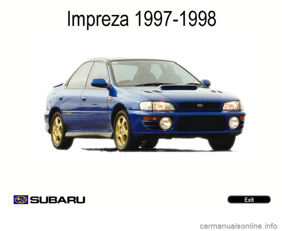 SUBARU IMPREZA 1997  Workshop Manual 