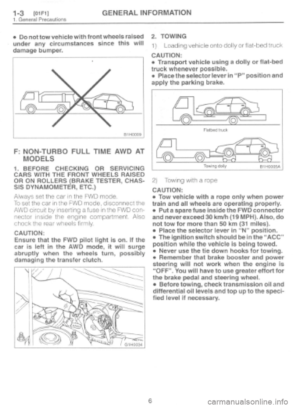 SUBARU IMPREZA 1997  Workshop Manual 