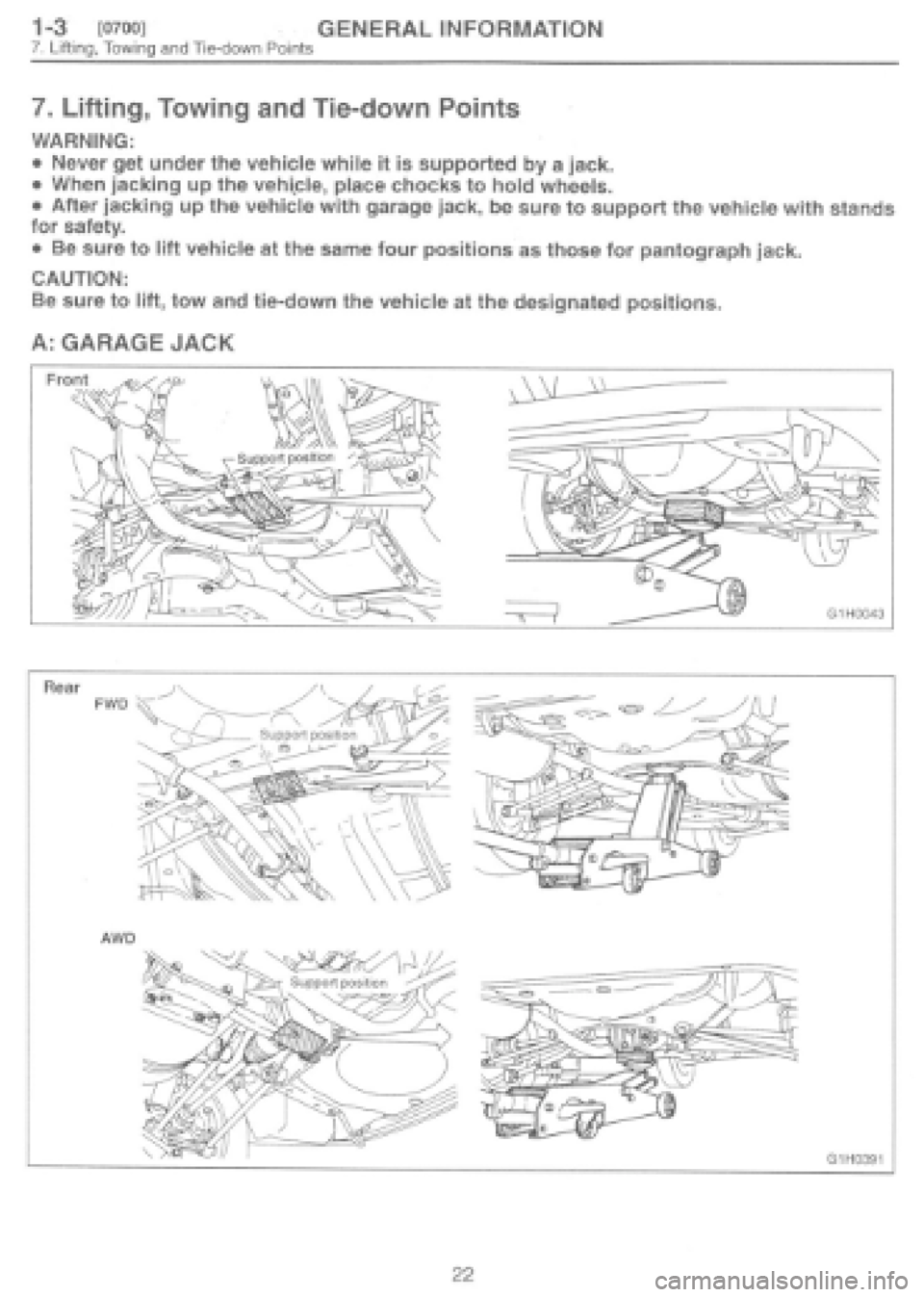 SUBARU IMPREZA 1997  Workshop Manual 