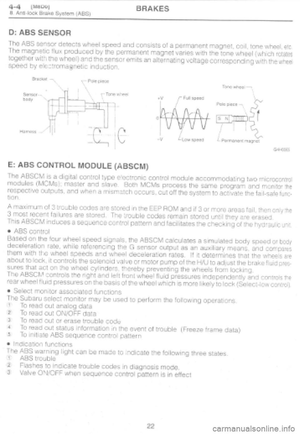 SUBARU IMPREZA 1997  Workshop Manual 