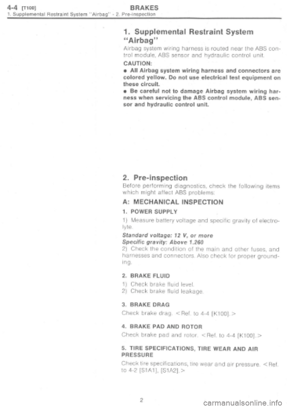 SUBARU IMPREZA 1997  Workshop Manual 