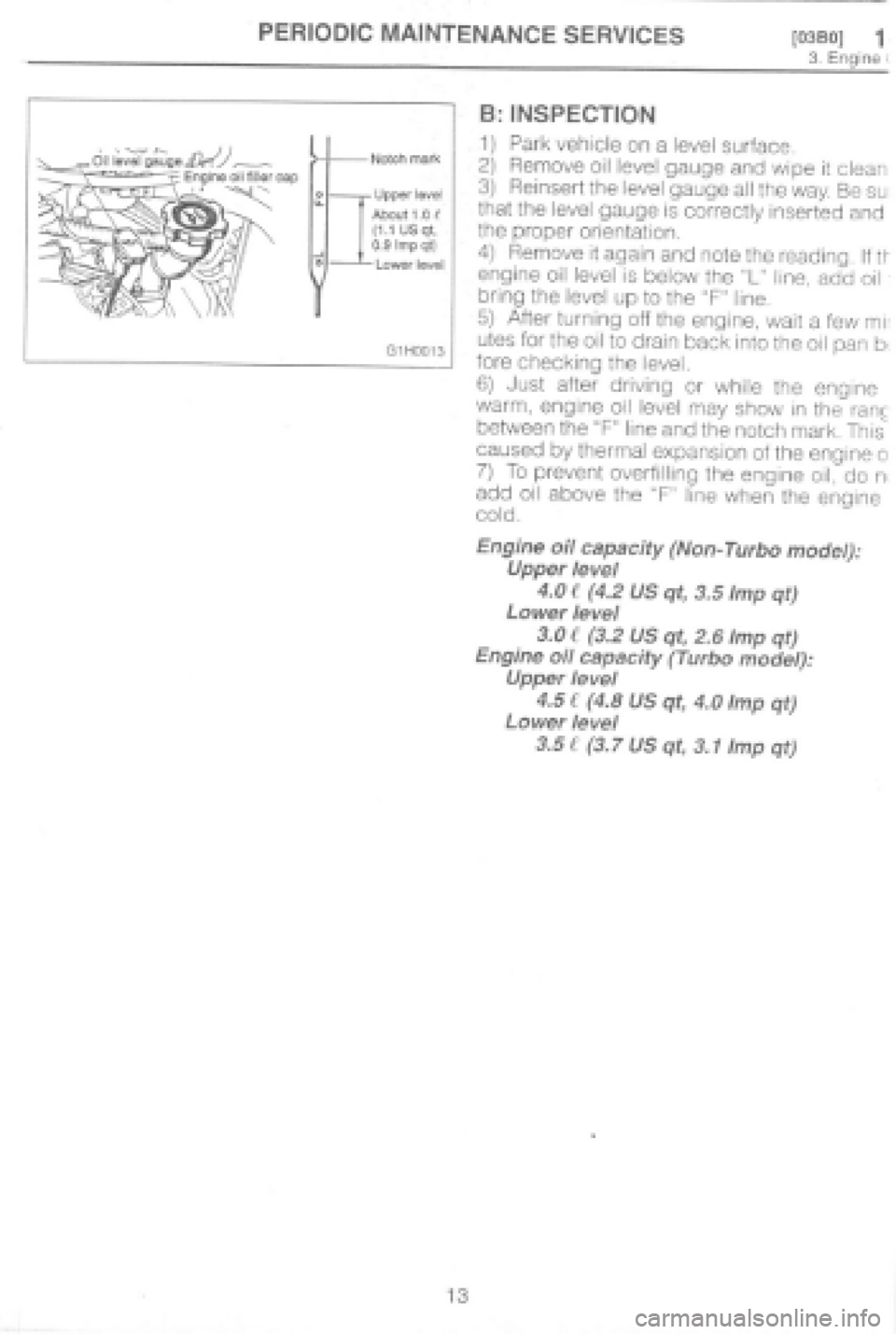 SUBARU IMPREZA 1997  Workshop Manual 