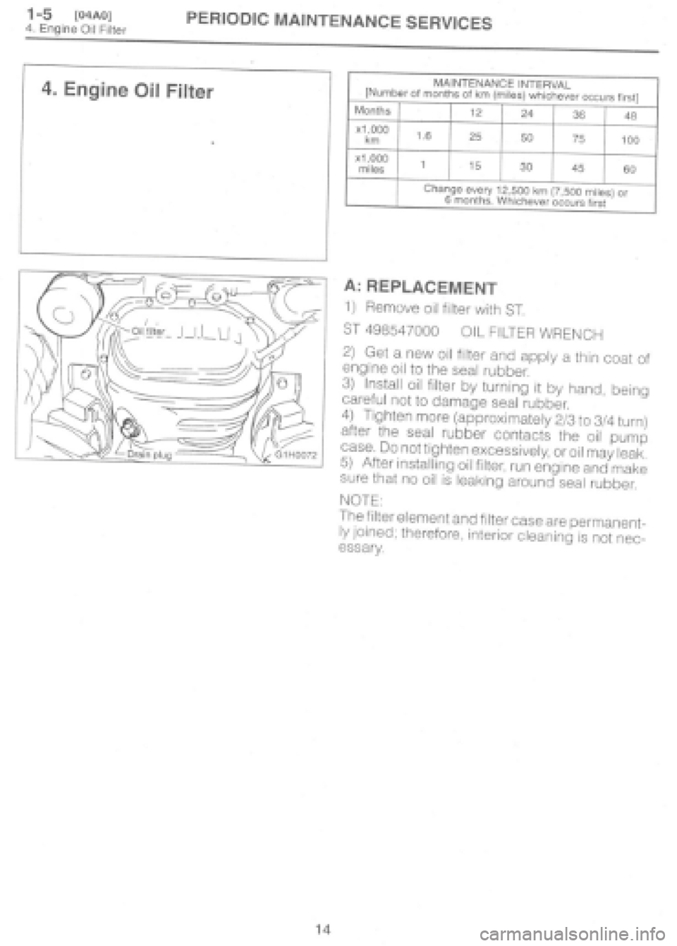 SUBARU IMPREZA 1997  Workshop Manual 