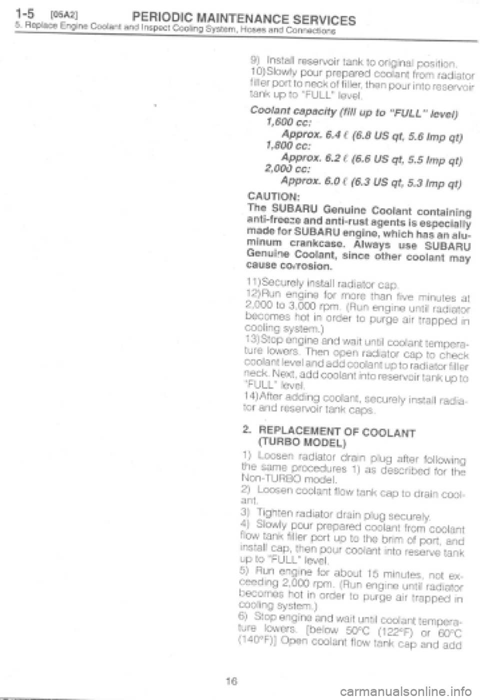 SUBARU IMPREZA 1997  Workshop Manual 