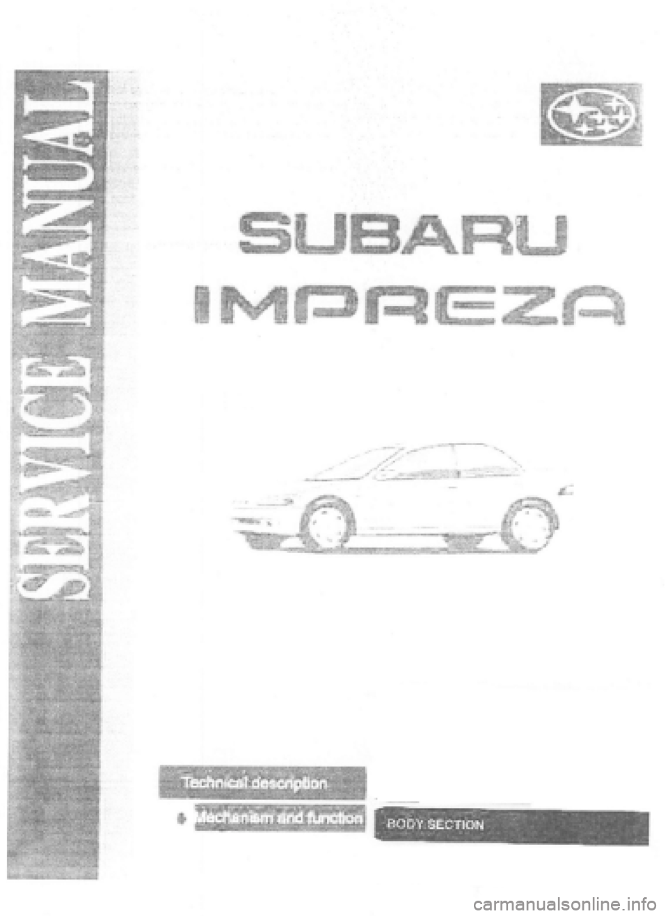 SUBARU IMPREZA 1997  Workshop Manual 