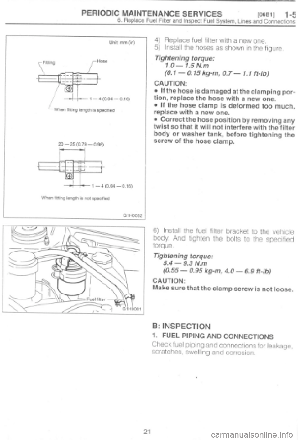 SUBARU IMPREZA 1997  Workshop Manual 