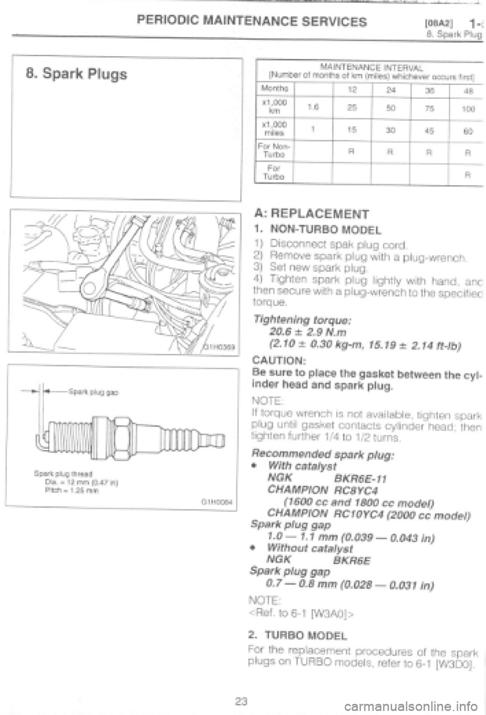 SUBARU IMPREZA 1997  Workshop Manual 