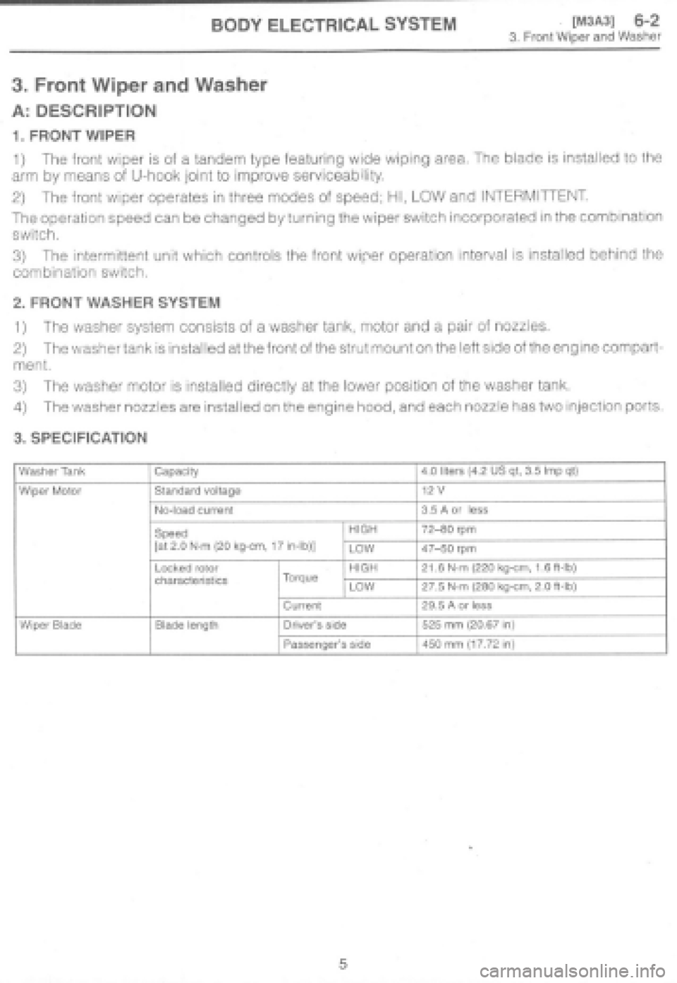 SUBARU IMPREZA 1997  Workshop Manual 