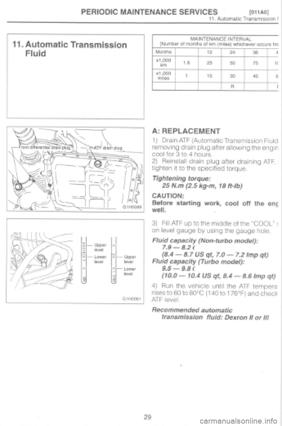 SUBARU IMPREZA 1997  Workshop Manual 