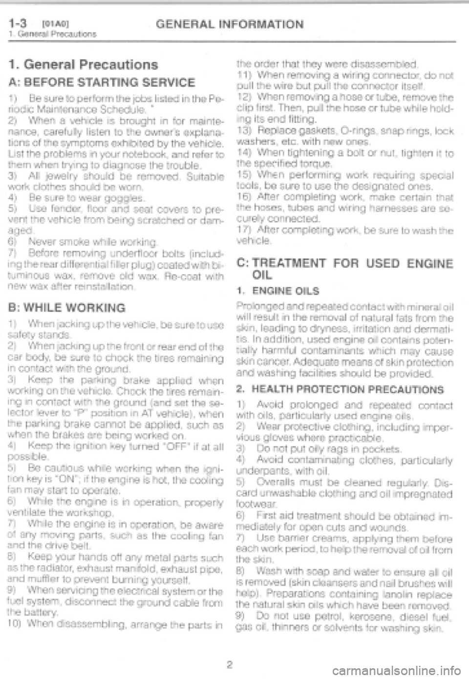 SUBARU IMPREZA 1997  Workshop Manual 