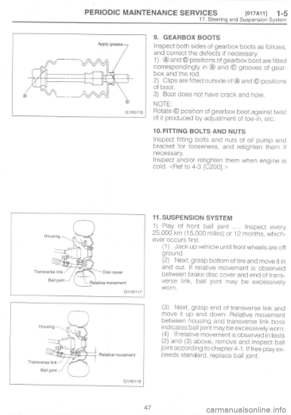 SUBARU IMPREZA 1997  Workshop Manual 